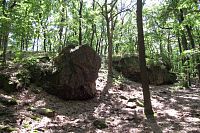 Kameny jsou i různě po lese