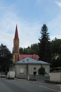 Úpická ulice - bývalý evangelický kostel