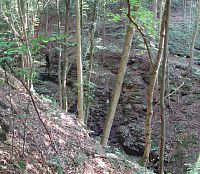 Čertova rokle - už vidíme skaliska