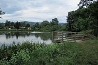 Hluboký rybník s pozorovatelnou