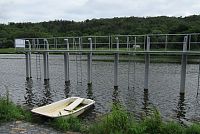 Kotviště pro velké lodě před plavební komorou