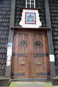 Staré Hamry - dřevěný kostel Panny Marie Pomocnice křesťanů