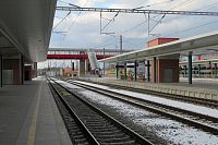 Nádraží Pardubice s nově udělaným nadchodem