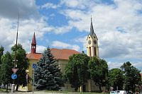 Milevsko - kostel sv. Bartoloměje v centru