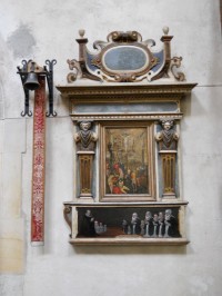 Chrám Sv. Barbory - náhrobní deska s výjevem Velké kalvárie