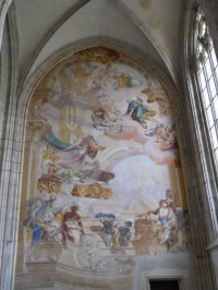 Chrám Sv. Barbory - barokní malba v severní lodi