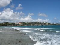 Ostrov Cosiér-pohled na ostrov Guadeloupe