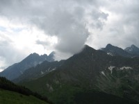Pohledy z Širokého sedla na Vysoké Tatry