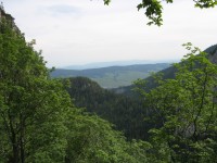 Pohled zpátky na pohoří Spišské Magury