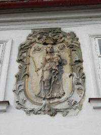 relief na měšťanském domě na Starém náměstí - nyní cukrárně