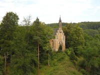 Pohled z věže - na zámeckou kapli