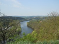 Pohled na řeku od rozhledny