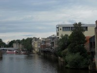 York - Pohled na most v ulici Station Rd a muzeum