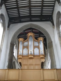 Oxford - varhany v Univerzitním kostele St Marie panna