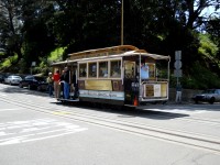 San Francisko - lanová tramvaj na Hyde Street