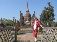 Rozsáhlý park v Sukhothai