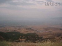 Výhled z kopce nad Pamukkale