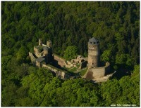 hrad Hasištejn - letecký snímek