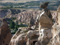Pohled od hradu Uchisar