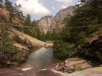 Visuté mosty řeky Spasimata  - údolí Tavignano