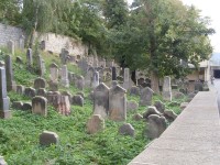 Celkový pohled na hřbitov od místa pod mostem 