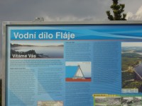 Informační tabule na Flájské přehradě