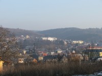 pohled z kapličky na Vincentinum a školu