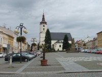 Bílovec - kostel - náměstí