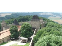 Helfštýn - Husitská věž - výhled na hrad