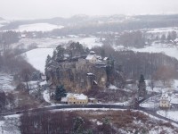 výhled na skalní hrad Sloup