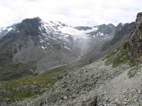 pohled ze sedla Col des Roux  na okolní hory