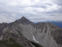 Vrchol Reither Spitze (2.374 m.n.m.) v Alpách Karwendelgebirge