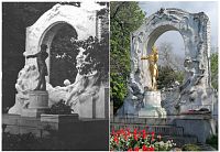Pozlacený pomník Johanna Strausse mladšího od Edmunda Hellmera se řadí mezi jedno z nejoblíbenějších fotografických míst ve Vídni. Vypadá pořád stejně.