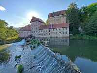 Pohoří Rhön a obec Aschach