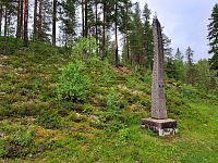 Nejsevernějším i nejjižnějším místem při našem putování byly hranicemi s Norskem, jenom se lišila zeměpisná šířka, 68.4651694N, respektive 61.2671858N.