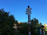 Turistický ukazatel s mapou