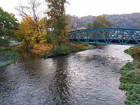 Benešov nad Ploučnicí a soutok Ploučnice a říčky Bystrá