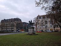 Obrázky z města Bamberg a socha Luitpold