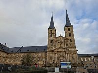 Obrázky z města Bamberg a bývalý klášter Michaelsberg