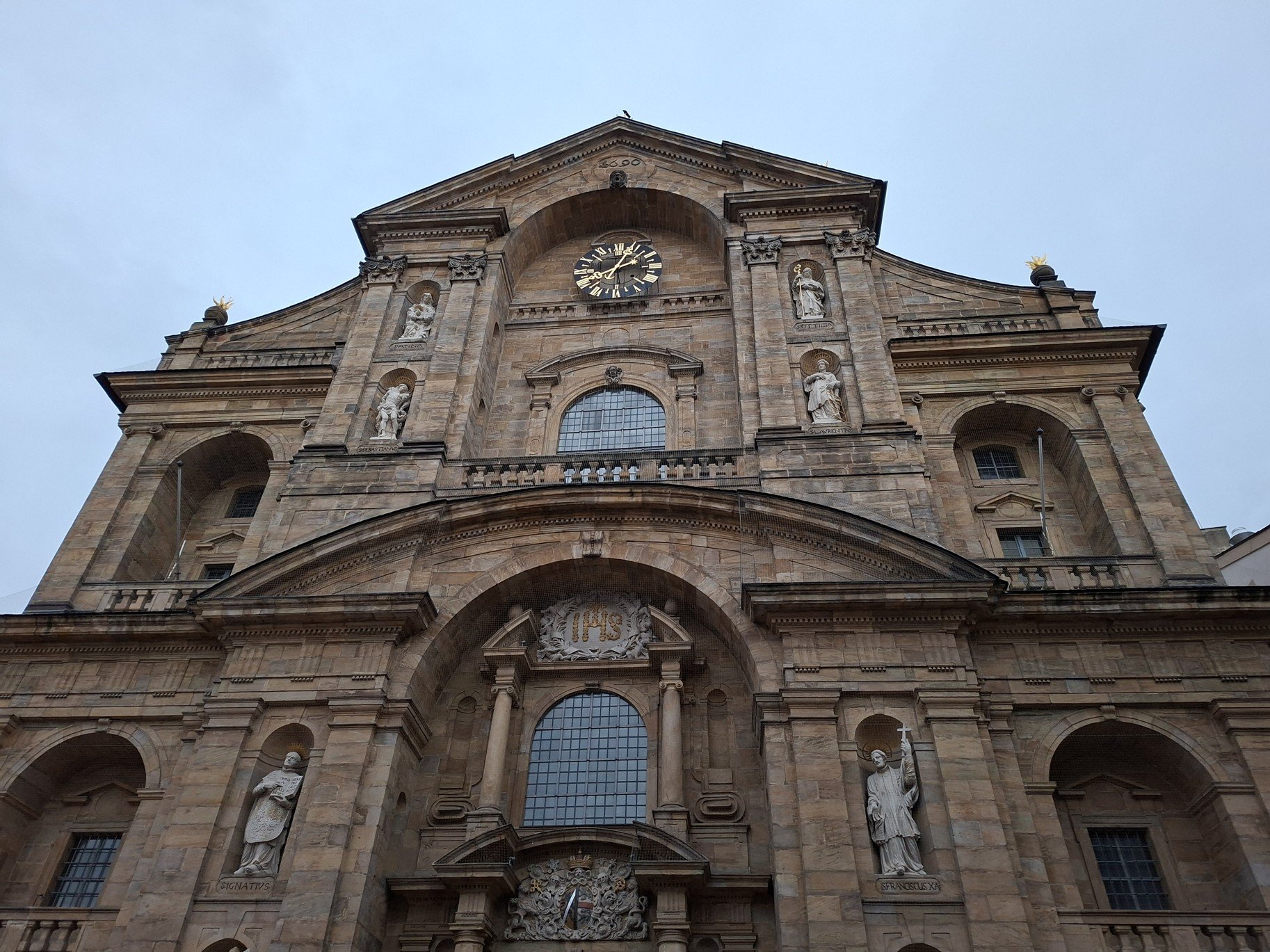 Obrázky z města Bamberg a farní kostel svatého Martina