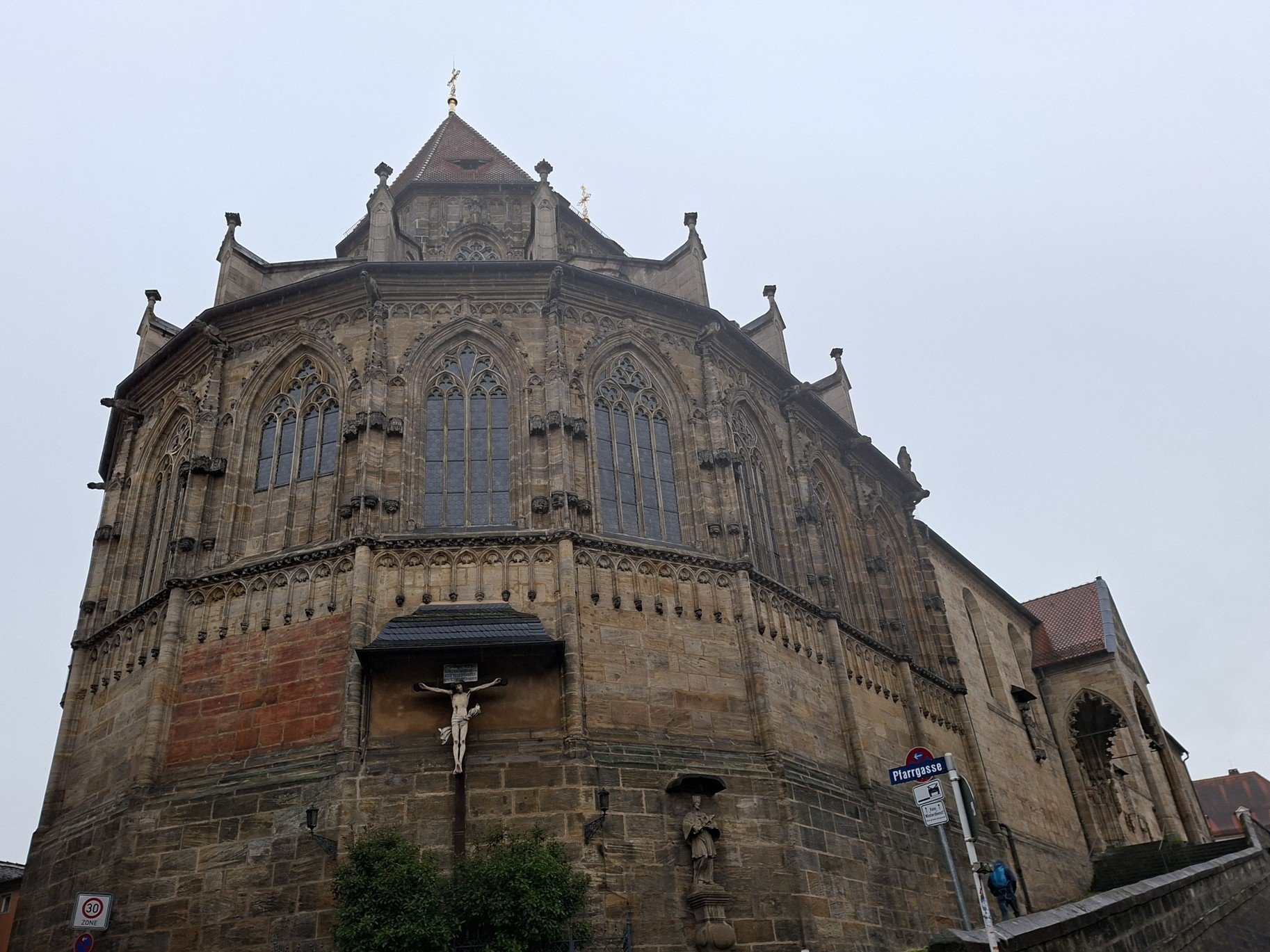 Obrázky z města Bamberg a kostel Obere Pfarre