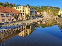 Město Třebíč a lávka Soukenická