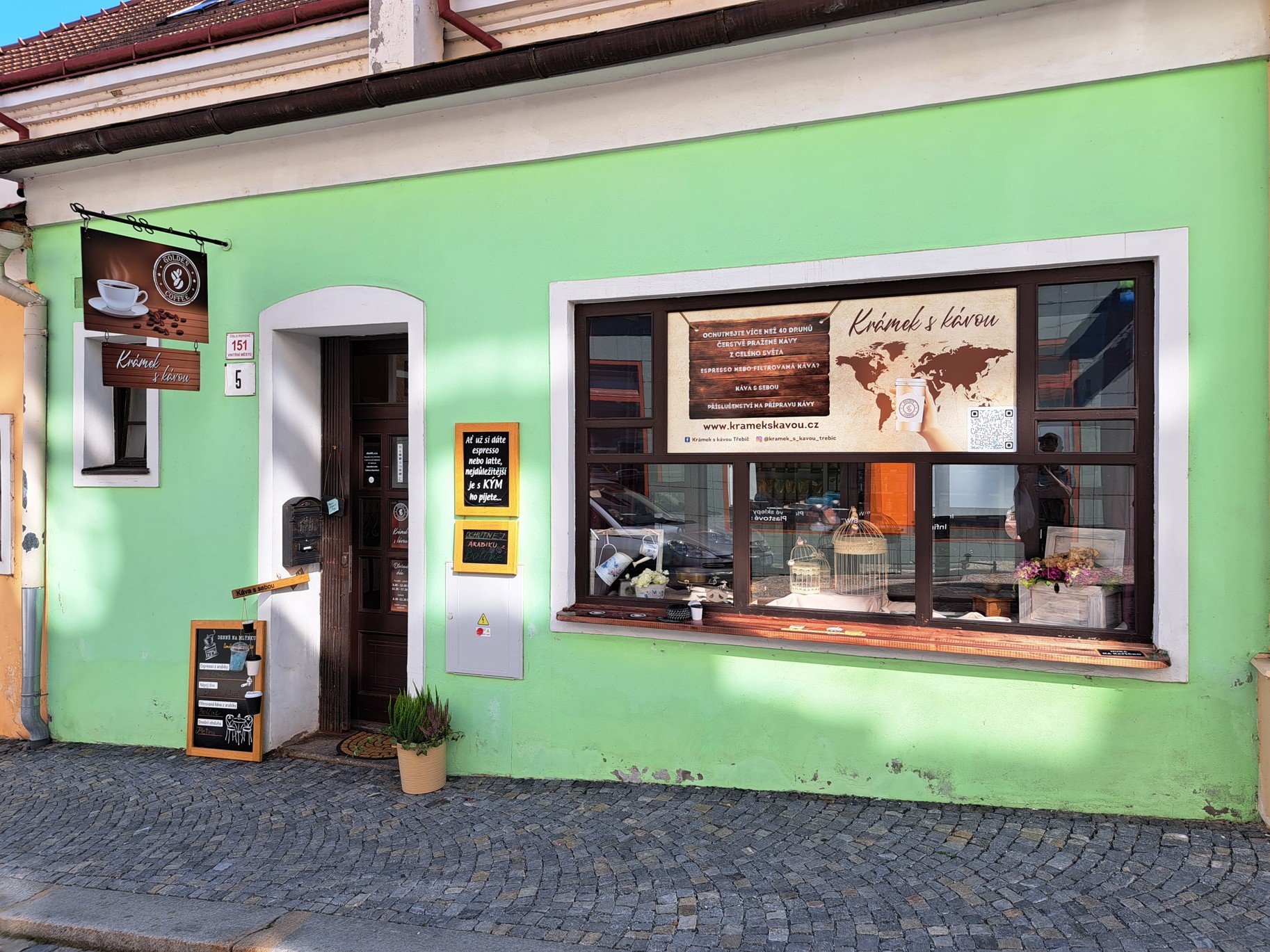 Město Třebíč a Krámek s kávou