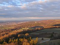 Náhorní plošina kopce Staffelberg - pohledy do okolí a na západ slunce