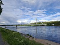 Obrázky nejenom z Laponska – most Jätkänkynttilä v Rovaniemi ve Finsku