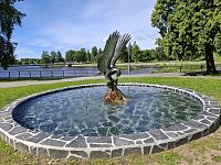 Obrázky nejenom z Laponska – socha v Oulu ve Finsku