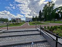 Obrázky nejenom z Laponska – socha v parku Kirkkopuisto v Jyväskylä ve Finsku