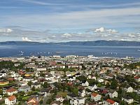 Trondheim sice už celkem známe, ale zatím ne při pohledu z výšky 243 stop.