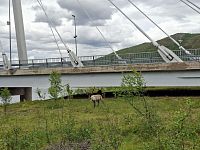 Sami most v městečku Utsjoki je zajímavý visutý most, po kterém vede evropská silnice E75 přes řeku Tana mezi norským krajem Finnmark a finským krajem