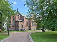 Neogotický kostel Jyväskylän kaupunginkirkko.